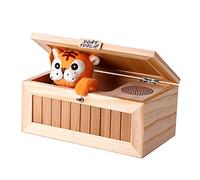 Zantec Boîte en bois sans usage « Leave Me Alone Box » La plupart des machines inutiles ne touchent pas le jouet tigre cadeau avec son