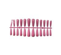 Zanthicia 1 ensemble de bandes d'ongles de rue couleur extra longues couleurs unies décalcomanies d'art à couverture complète , rose profond