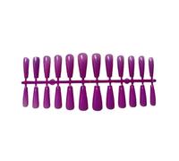 Zanthicia 1 ensemble de bandes d'ongles de rue couleur extra longues couleurs unies décalcomanies d'art à couverture complète , violet vif