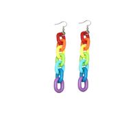 Zanthicia 1 paire femmes Style décontracté boucles d'oreilles fête Banquet randonnée longue chaîne goutte boucle d'oreille conception Simple bijoux géométriques, Crochet d'oreille