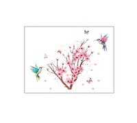 Zanthicia 2 pièces autocollant mural fleur bricolage PVC décalcomanie fenêtre verre amovible papier peint ménage fond décoration artisanat