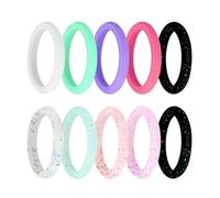 Zanthicia Alliances en silicone pour les doigts, ensemble de bagues en silicone adapté Pour aux modes de vie actifs, offrant une sécurité maximale et des élastiques caoutchouc haute qualité.
