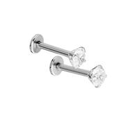 Zanthicia Anneau de nez multifonction en strass, bijou de corps universel, bijou piercing, superbes boucles d'oreilles en acier inoxydable. Matériau : acier inoxydable chirurgical. Couleur : argent.