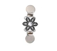 Zanthicia Anneau d'écharpe à la mode avec des pinces à chandail en strass Style vintage Épingles en émail Wrap Clamp Accessoires Saint Valentin