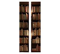 Zanthicia Autocollant de porte de bibliothèque 3D facile à appliquer et à enlever, pour contact personnalisé, autocollants porte bibliothèque en PVC 3D, autocollant, Comme montré, 38.5 * 200cm