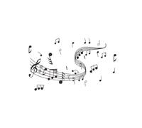 Zanthicia Autocollant mural étanche pratique robuste affiche portable décalcomanies spéciales ménage intérieur ménage Notation musicale