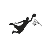 Zanthicia Autocollant mural joueur de basket-ball papier peint amovible lisse plat moderne accessoire de maison décoration murale Art décalcomanies chambre