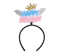 Zanthicia Bandeau de fête, fournitures d'anniversaire uniques et ravissantes, bandeau de joyeux anniversaire, chapeau couronne d'anniversaire, Durable et robuste, Bleu Rose, 1 pièce, 9.6 pouces