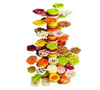 Zanthicia Blocs de construction en bois Jouets 1 an Entraînement sensoriel ABS Défi Blocs pour S Main Oeil Olds, Ensemble de 70 pièces