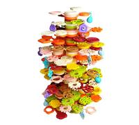 Zanthicia Blocs de construction en bois Jouets 1 an Entraînement sensoriel ABS Défi Blocs pour S Main Oeil Olds, Ensemble de 152 pièces