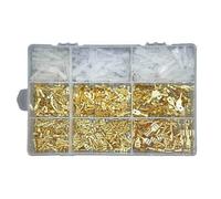 Zanthicia Borne à sertir à pelle Non isolée en acier, assortiment de 8/8/3, Joint bout bout mâle et femelle, cuivre 2./4./6.3, 900 pièces