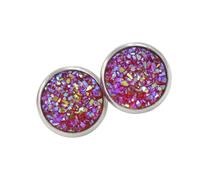 Zanthicia Boucles d'oreilles oreillettes 10 MM en acier inoxydable rond goujon cadeaux Piercing bijoux fins décorations mode charme fête faveurs, trois