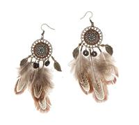 Zanthicia Boucles d'oreilles pendantes uniques style faites à la main | ethniques vintage pour femmes cérémonies de de Longueur totaleEnv. Boucles d'oreilles bohèmes pour femmes 12cm/4.72 pouces