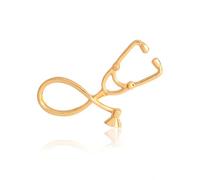Zanthicia Broches stéthoscope dessin animé esthétique bijoux unisexe émail broches élégant Badge hommes ornements vêtements quotidiens Clips, XZ536