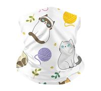 Zanthicia Cache-cou Réglable Réutilisable Cagoules Lavables Foulard Accessoire de Vêtement avec un Bon Artisanat Écharpes d'extérieur, chat