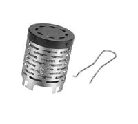 Zanthicia Ce Mini-Chauffage Compact en Acier Inoxydable pour Barbecue et randonnée Rend Le Camping Portable et Facile à Utiliser en extérieur, intérieur comme extérieur, Noir, 12 x 14.5 cm