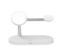 Zanthicia Chargeur de Casque de téléphone Station d'accueil Charge sans Fil avec Support Table Chevet veilleuse Tampon d'amarrage ménage, Blanc