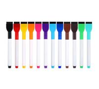 Zanthicia Collection de stylos effaçables pour tableau blanc, 12 pièces, pointe en Fiber, séchage, facile à nettoyer, Marqueurs en plastique Pour Tableaux Blancs