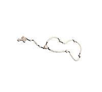 Zanthicia Collier pendentif croix de prière catholique chrétienne, bijou exquis pour partager sa foi, cadeau raffiné pour témoigner de sa foi. Chapelet léger Saint Benoît, crucifix en bois fait main.