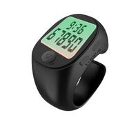 Zanthicia Compteur de doigts compact avec veilleuse LED pour compter dans l'obscurité et les environnements où le silence est de mise, Noir, 3.5 x 2.7 x 3.6 cm