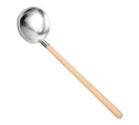 Zanthicia Cuillère-louche en acier inoxydable antirouille avec manche en bois confortable pour soupes, sauces et vinaigrettes. Ustensile de cuisine pratique.