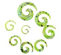 Zanthicia Ensemble de 8 bijoux pour piercing d'oreille comprenant des tunnels d'oreille spiralés en acrylique inaltérable, des accessoires confortables et non toxiques, écarteurs et extenseurs en