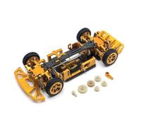 Zanthicia Ensemble de cadre de châssis carrosserie en Fiber carbone bras Servo 1:28 télécommande voiture mise à niveau pièces rechange accessoires Modification, Or