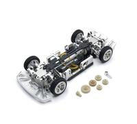 Zanthicia Ensemble de cadre de châssis carrosserie en Fiber carbone bras Servo 1:28 télécommande voiture mise à niveau pièces rechange accessoires Modification, Argent