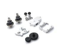 Zanthicia Ensemble de différentiels de voiture RC ensemble d'engrenages support batterie portant couvercle anti-poussière 1:14 modèle pièces rechange véhicule Modification, Argent