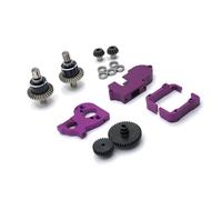 Zanthicia Ensemble de différentiels de voiture RC ensemble d'engrenages support batterie portant couvercle anti-poussière 1:14 modèle pièces rechange véhicule Modification, Violet