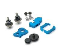 Zanthicia Ensemble de différentiels de voiture RC ensemble d'engrenages support batterie portant couvercle anti-poussière 1:14 modèle pièces rechange véhicule Modification, Bleu