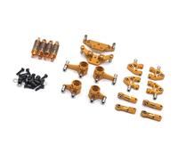 Zanthicia Ensemble de tasse de direction d'amortisseur arrière en métal bras oscillant 1:28 remplacement d'assemblage pièces rechange voiture pour Wltoys K999 P939, Or
