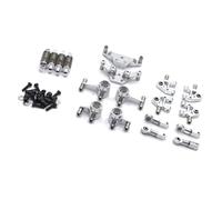 Zanthicia Ensemble de tasse de direction d'amortisseur arrière en métal bras oscillant 1:28 remplacement d'assemblage pièces rechange voiture pour Wltoys K999 P939, Argent
