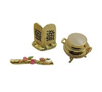 Zanthicia Ensemble décoratif de l'Arche d'Alliance avec bâton d'Aaron pour Les Occasions religieuses, Les passionnés d'histoire et collectionneurs - Maquette Miniature de l'Arche