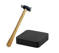 Zanthicia Ensemble d'outils de fabrication de bijoux comprenant un bloc caoutchouc, un maillet et le kit d'outils essentiel pour le façonnage, la réparation et poinçonnage des métaux. Techniques