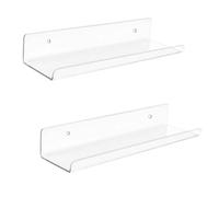 Zanthicia Étagères murales flottantes en acrylique multi-usages pour les articles de salle de bain, les épices et bien d'autres choses. Ces étagères murales sont, Clair, 30 x 10 x 5 cm