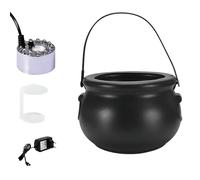 Zanthicia Fabricant de brouillard pour les chaudrons de sorcière d'Halloween, ajoutez une touche mystique à la fête, fabricant brume d'Halloween en plastique avec lumière LED changeante