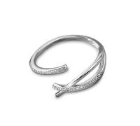 Zanthicia Femme argent mode anneau ouverture anneaux réglables bijoux Portable copines mère fille fiançailles fête