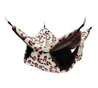 Zanthicia Hamac de Rat Fait à la Main Garder au Chaud Les Lits d'animaux Sac de Couchage Suspendu lit Suspendu Multifonction Doux Cadeau Fournitures pour Animaux Compagnie, Taches Roses, 34 * 34