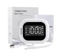 Zanthicia Horloge vibrante pour enfants avec fonction de verrouillage enfant pour des nuits paisibles Horloge vibrante à bruit blanc pour enfants ABS