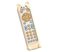 Zanthicia Jouet musical sensoriel pour bébés avec anneaux de dentition et télécommande, stimulant la curiosité et l'apprentissage. Jouet éducatif, Étui blanc et chat, 17 x 5 x 2 cm