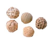 Zanthicia Jouets de Lapin pour Joie sans Fin avec des matériaux naturels sûrs et Non irritants bâtons de Foin Naturel Jouets Cochon d'Inde en Coton, 1.2.3.4.5 Ensemble
