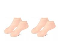 Zanthicia Kit de soins essentiels des pieds, pédicure Spa, avec chaussettes en Silicone et Pour masque hydratant, chaussettes hydratantes, Gel de silice exfoliant, peau, 2 paires