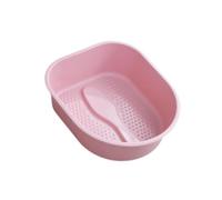 Zanthicia La baignoire pour les pieds avec bassin de massage des pieds présente des bosses confortables pour la relaxation personnes âgées et chevilles confortablement, Rose, 38.5 x 33 x 11.5 cm