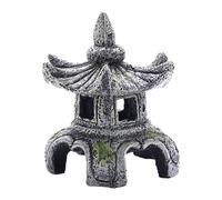 Zanthicia Lampe en Pierre en Forme de pagode animée, élément décoratif Charmant pour Aquarium, idéal pour Les passionnés de Vie Aquatique. Abri pour Tortues terrestres,