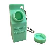 Zanthicia Le porte-clés amusant en forme de carton de lait ajoute une touche originale Pour aux accessoires qui peuvent contenir l'humidité et la poussière. Quand le sac à ABS, vert