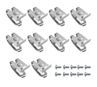 Zanthicia Lot de 10 Crochets de Ceinture en Acier Inoxydable pour perceuses, Accessoires Ceinture, Crochets Rechange en métal argenté