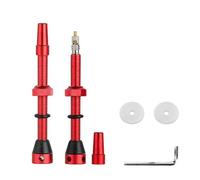 Zanthicia Lot de 2 valves de vélo Noyau en Laiton VTT Pneu Tubeless Bricolage pièces réparation Outils Portables 60mm avec clé hexagonale