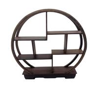 Zanthicia Magnifique présentoir de rangement rétro pour accessoires de photographie, mettant en valeur des objets collection grâce à un savoir-faire traditionnel et une étagère en bois décorative.