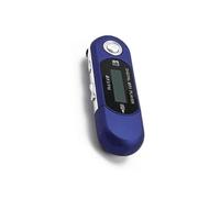 Zanthicia Mini Lecteur MP3 2 en 1, Support de Carte TF 32 go, Petit Lecteur Flash, de Musique LCD léger, contrôle à Un Doigt, Sport, Bleu